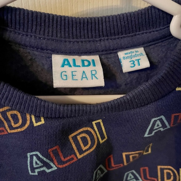 Kids' Blue ALDI Logo Sweatshirt - Picture 2 of 7